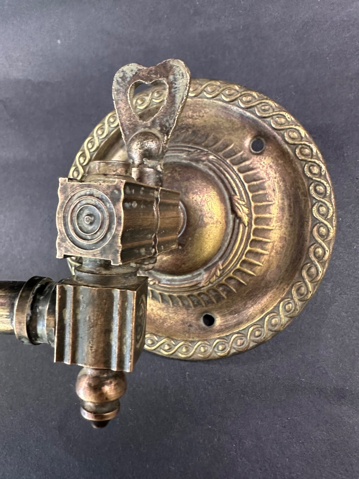 Antique Vintage Art Nouveau Light Fitting Original shade holder- Not Converted