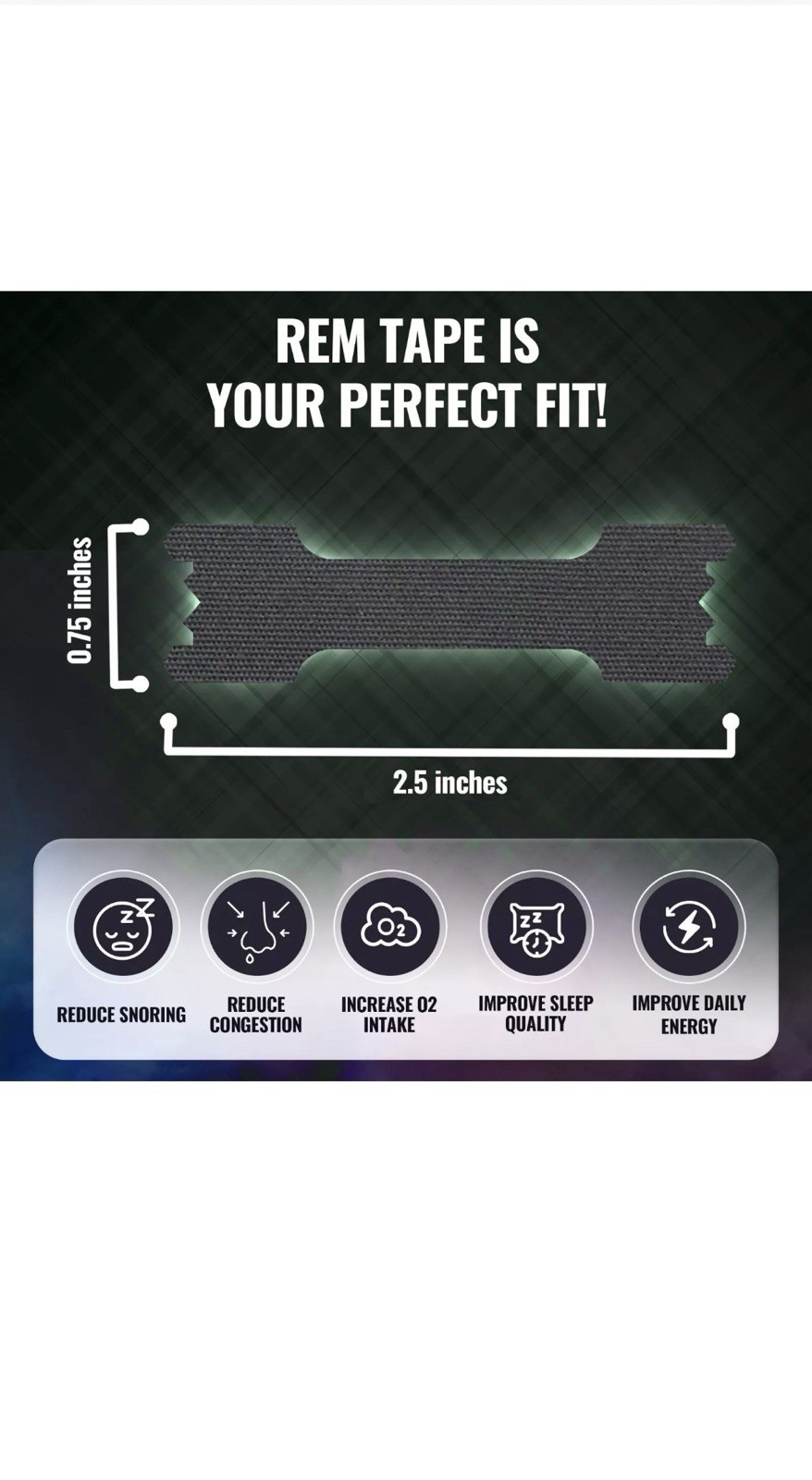 REM Tape™ Extra Strength Nasal Strips (30 Pack). Congestion and Snoring Relief