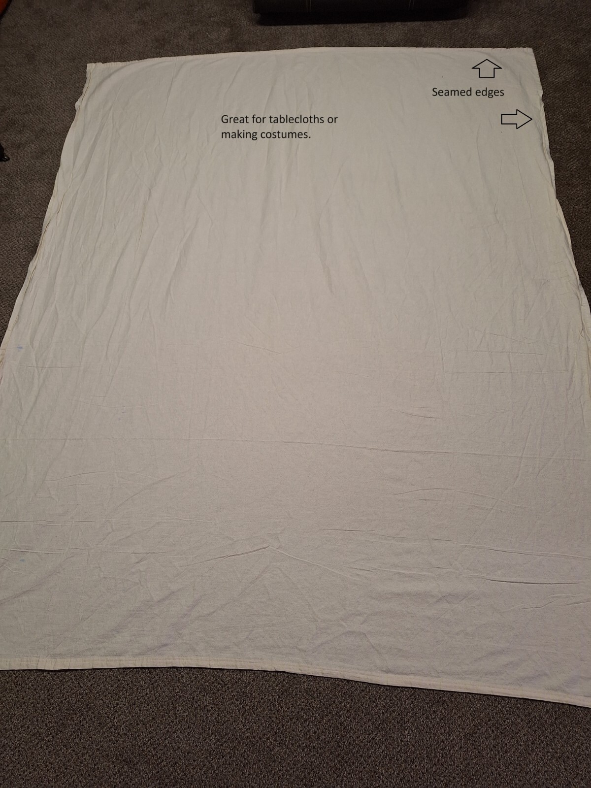 HOSPITAL PATIENT BATH BLANKET UNBLEACHED 72x90 in. 88/12 cotton/polyester blend