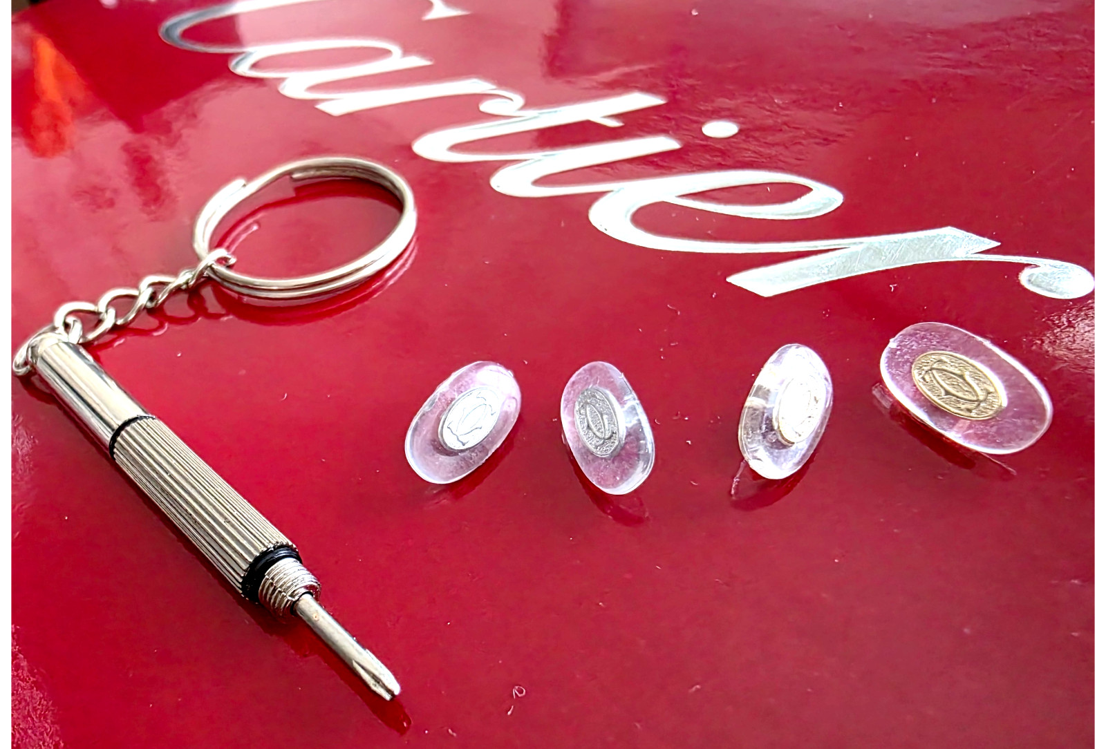 Cartier Eyeglasses Nose Pads Replacement Small + Free Screwdriver