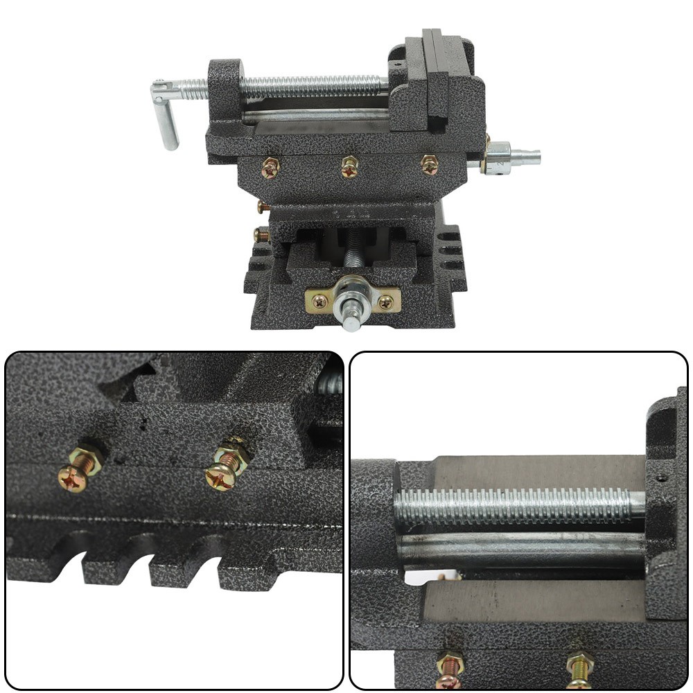 4 Inch Cross Drill Press Vise Slide Metal Milling 2 Way X-Y Clamp Machine