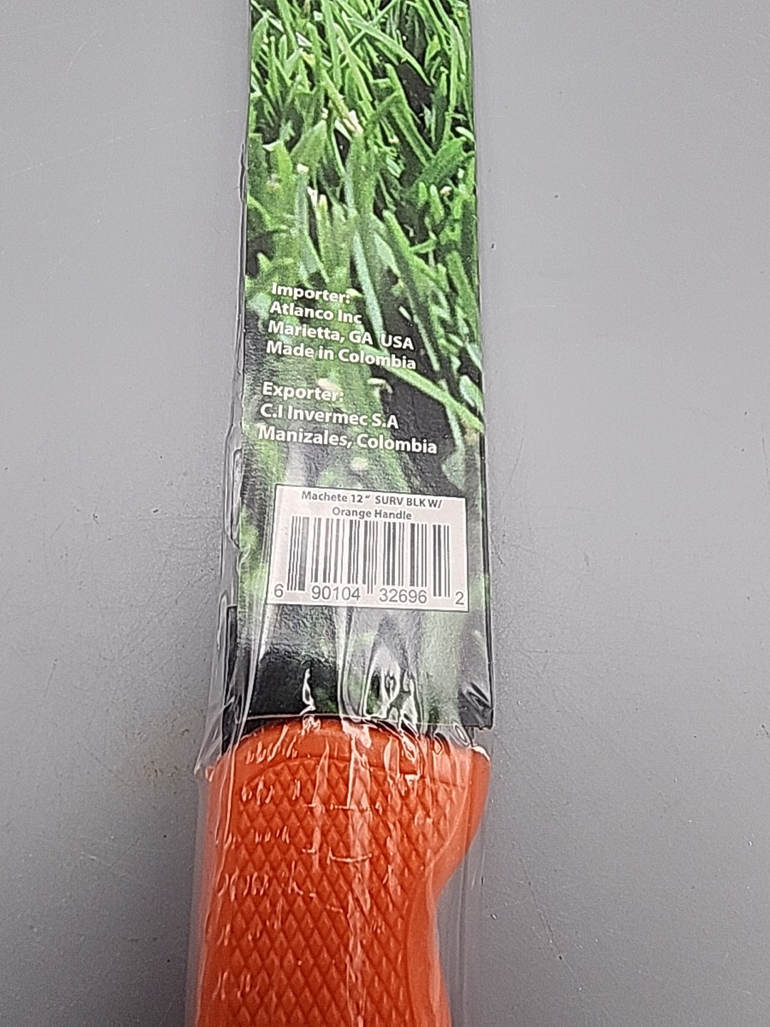 GAVILAN® DE INCOLMA 12" SURVIVAL MACHETE ORANGE HANDLE F-16-K COLOMBIA