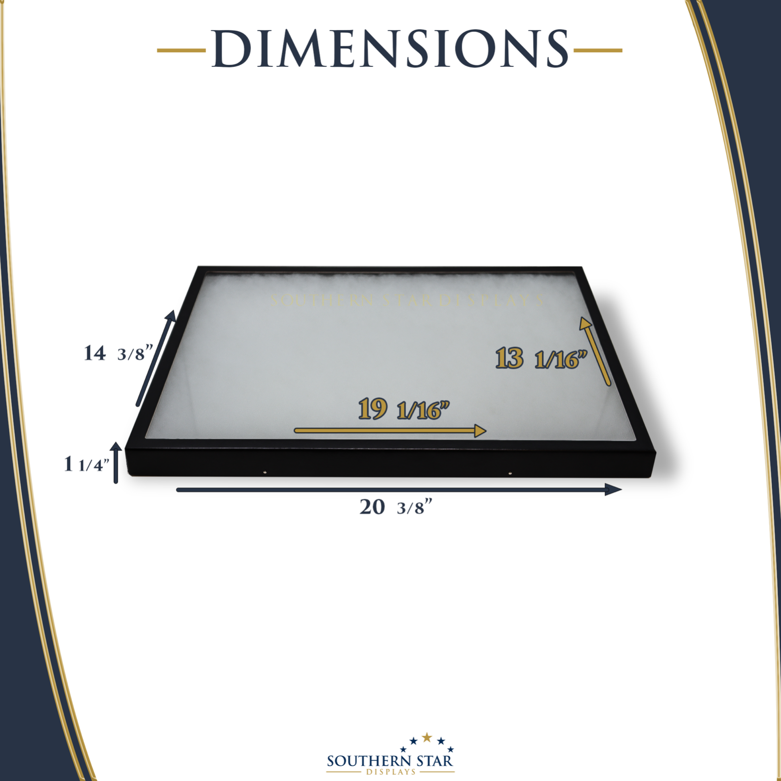 14 x 20 x 1 1/4 Riker Display Case Box for Collectibles Jewelry Arrowheads