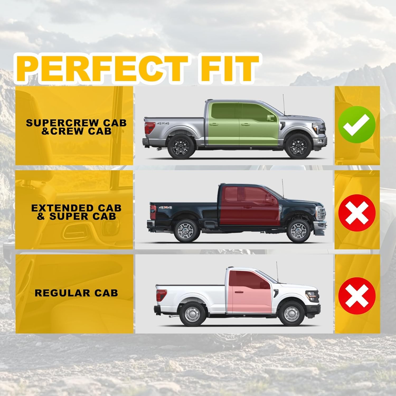 Upgraded Folding Under Rear Seat Storage Box for 2015-2026 Ford F-150 F150 F-250