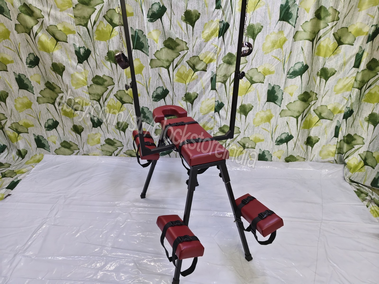 Portable Heavy Duty Bench Table Wine Color