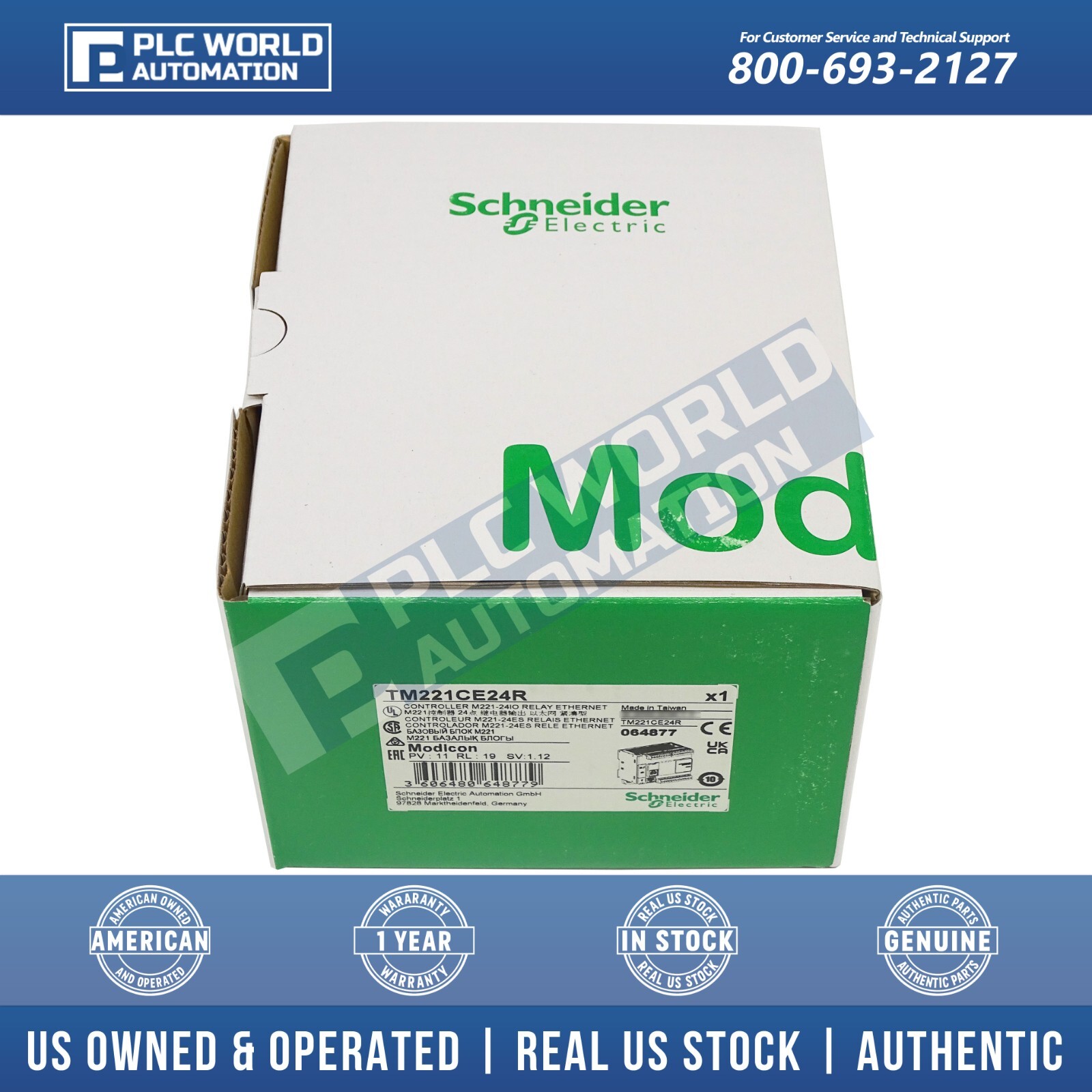 Brand New Schneider TM221CE24R Modicon M221 Controller, Late Mfg Date 1 Year Wty