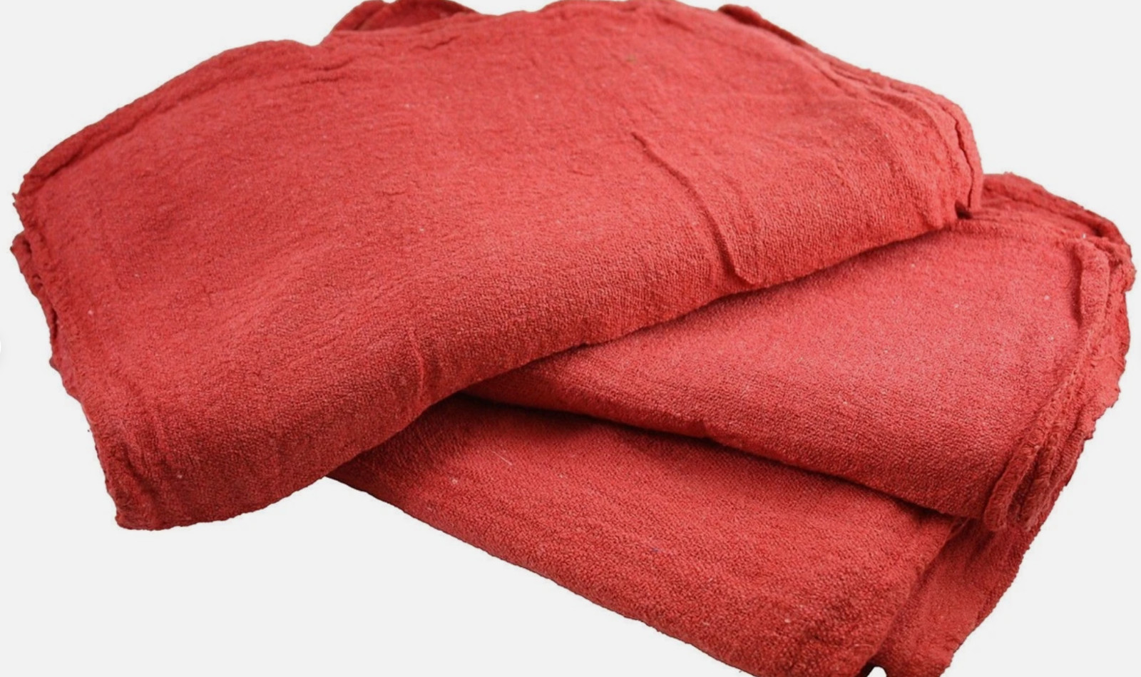 1000 Red Shop Rags Towels 12x14 Industrial Cleaning Cloths B-Grade Bulk