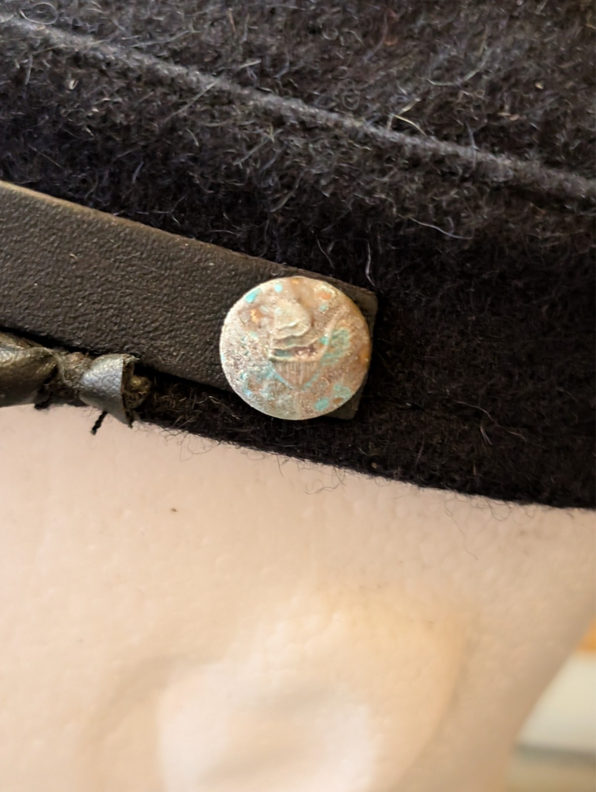 Civil War Kepi Forage Cap Hat Union US with Tag Old Reproducton sz 58