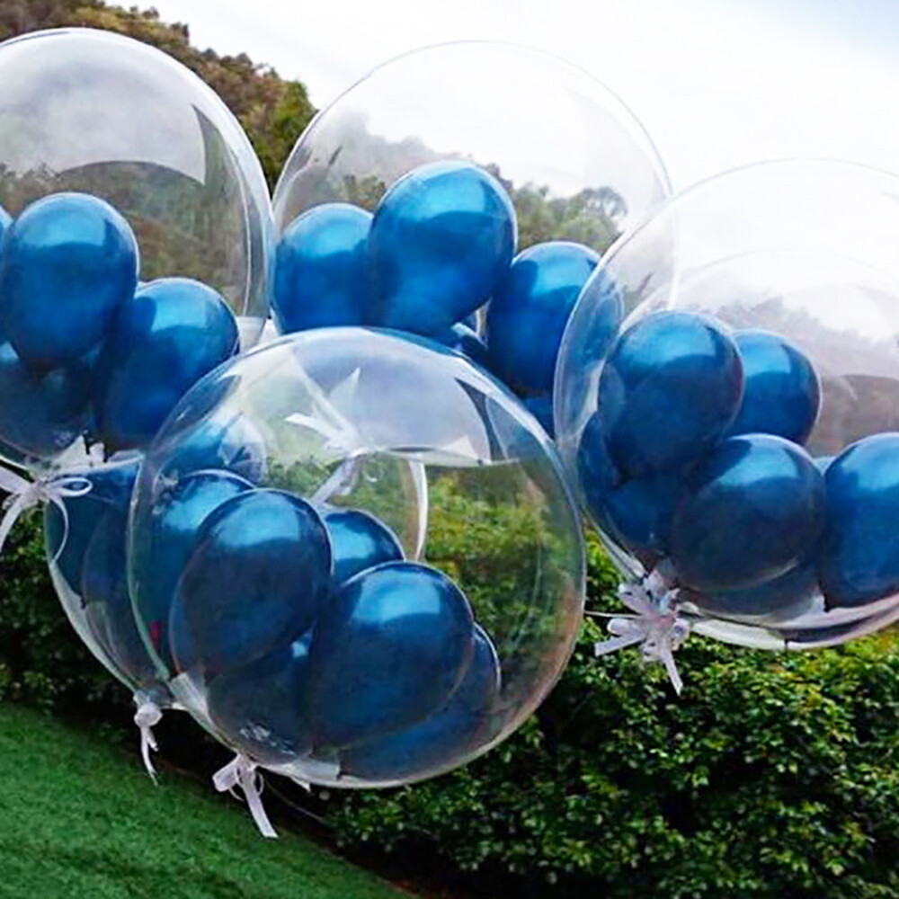 Bobo Balloons 24" Clear Bubble Balloon Large Wide Mouth to Stuffing Gifts
