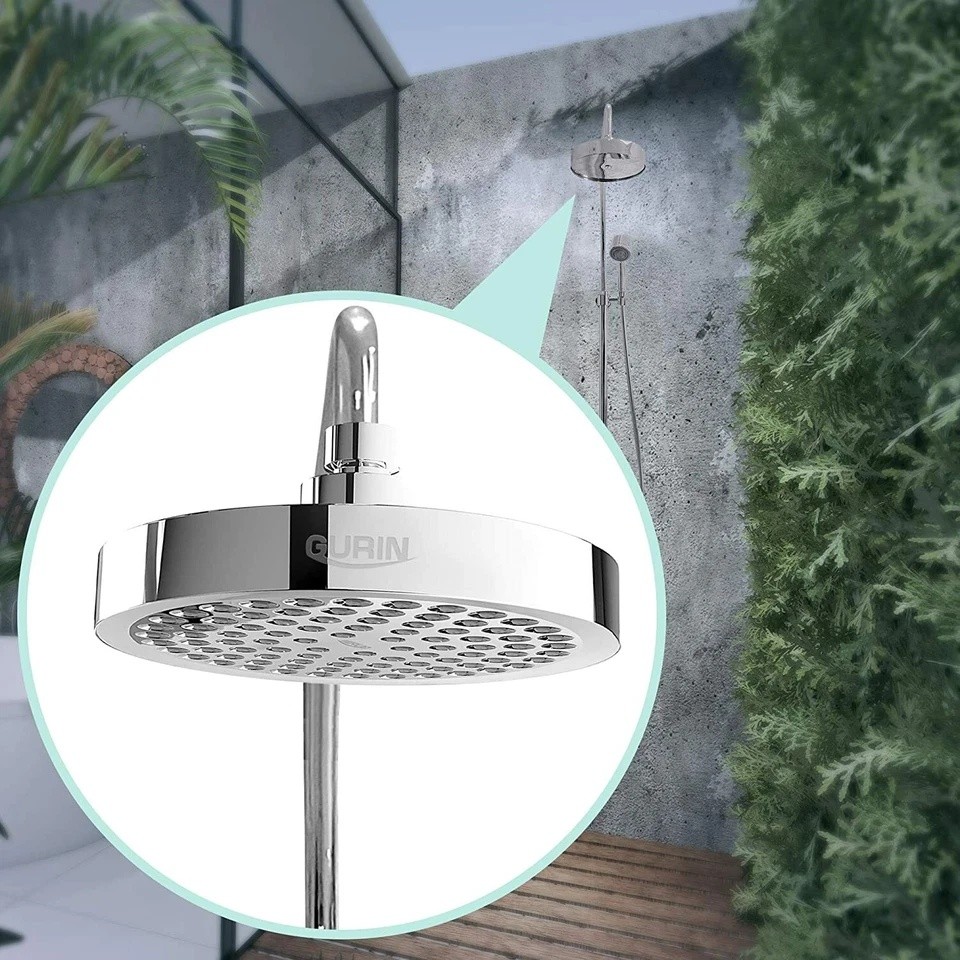 Luxury Shower Head High Pressure Rain Bathroom Chrome Showerhead Adjustable