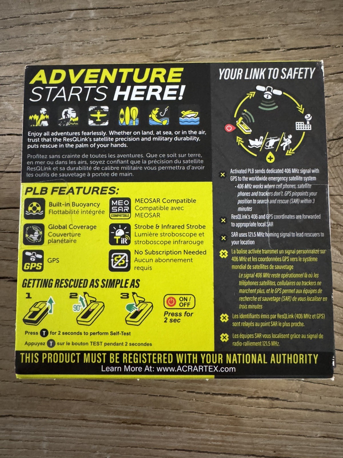 ACR ResQLink 400 Personal Locater Beacon