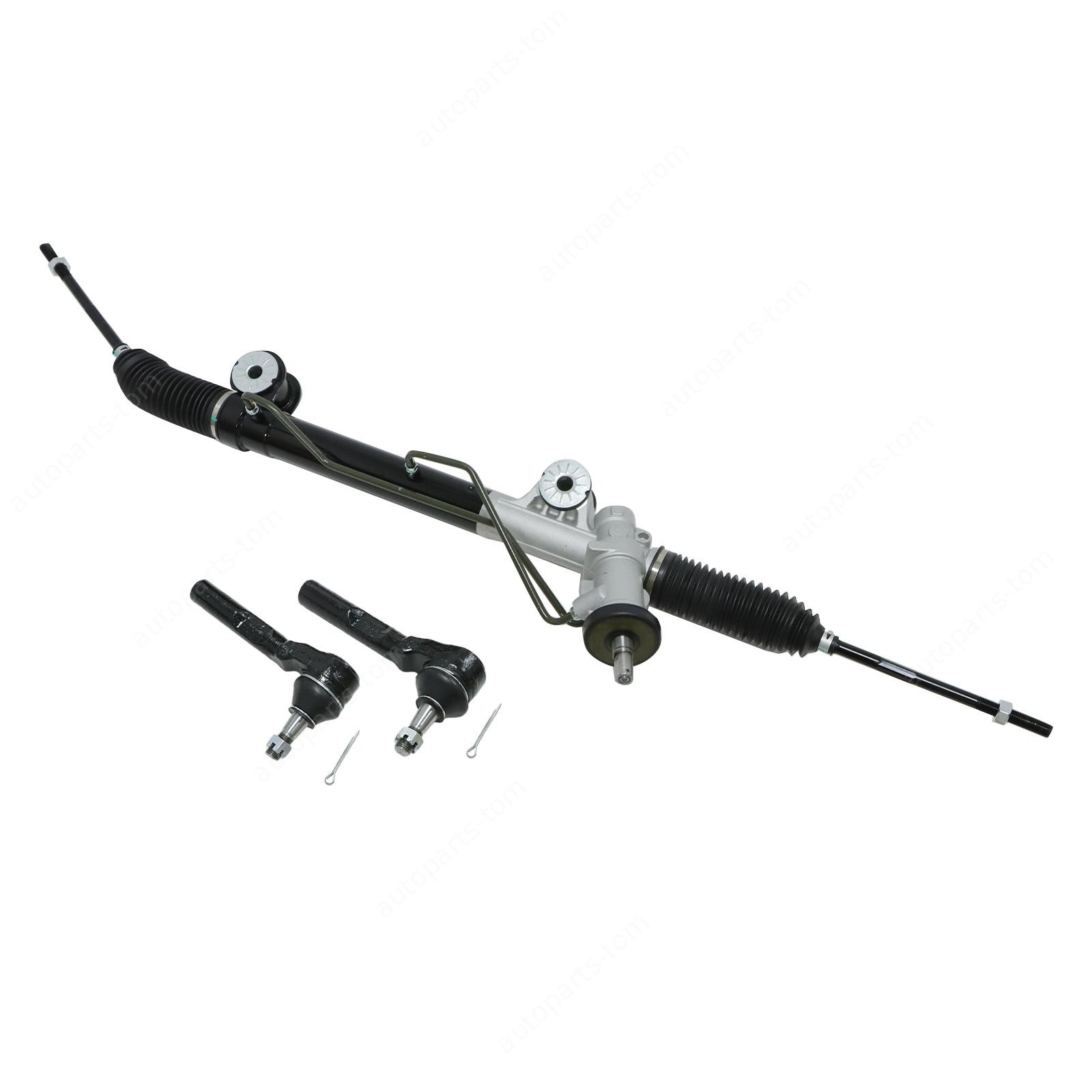 Power Steering Rack and Pinion+Outer Tie Rods For Chevy Silverado Sierra 1500