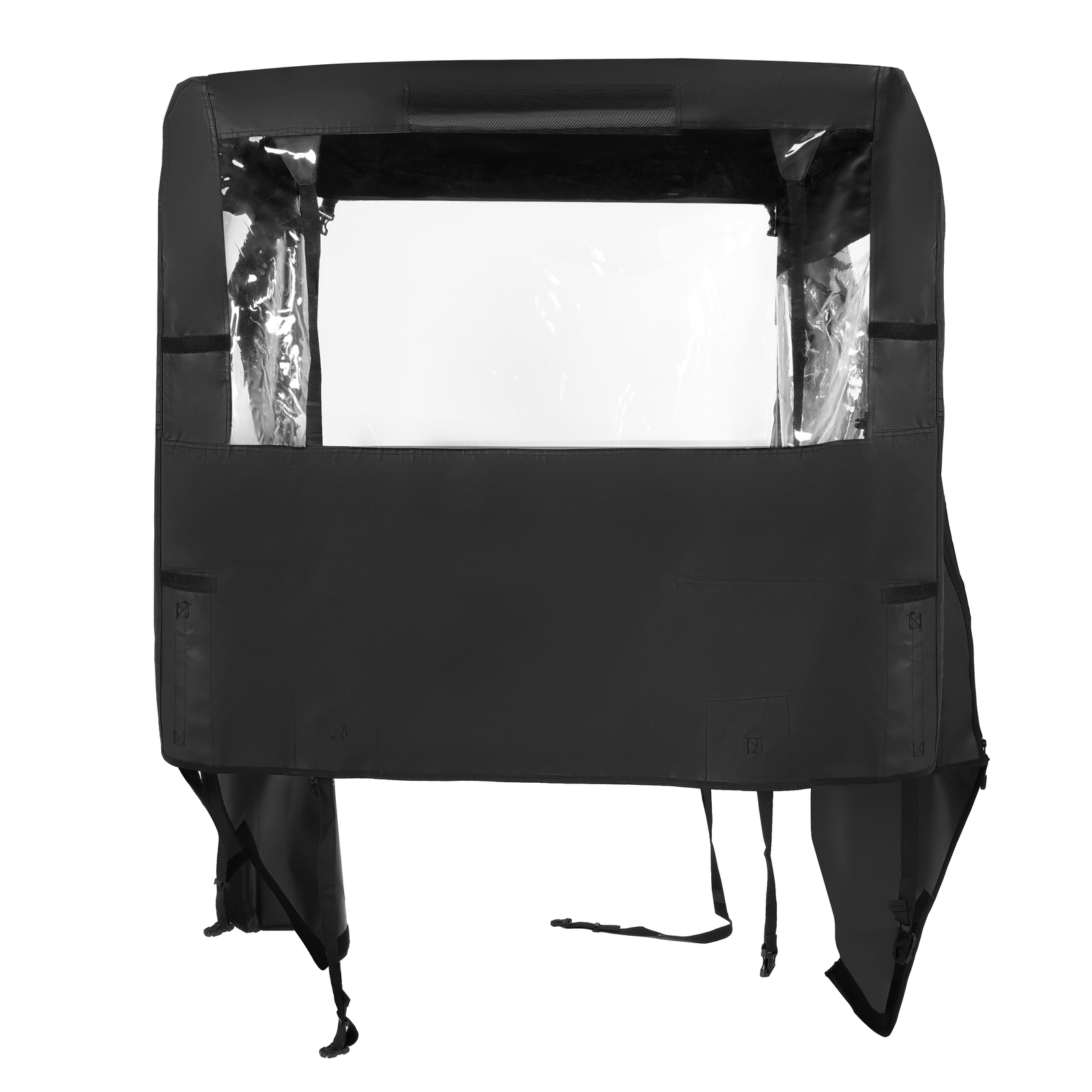 Black+Clear Soft Door UTV Cab Enclosure For 15 Kawasaki Mule 600 610 4x4 XC