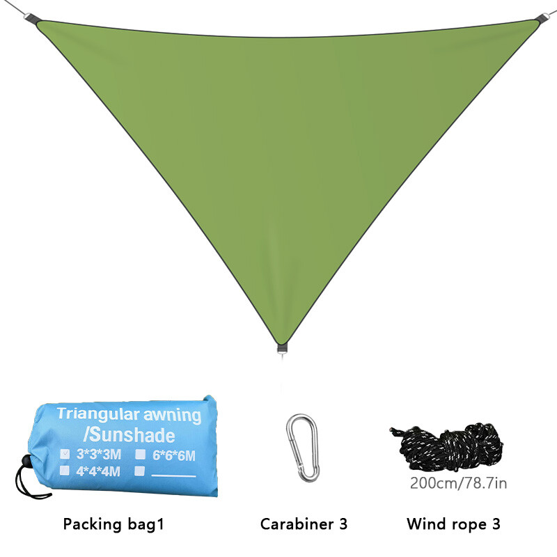 10x10x10 FT Sun Shade Sail Triangle UV Block Durable Awning Canopy Waterproof