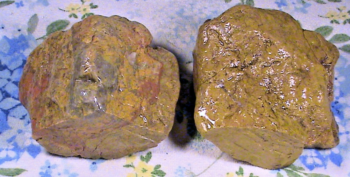 Mixed Yellow Jasper Agate Lot, Rough Natural Lapidary Rocks, 5 LBS, 6 OZ, #291