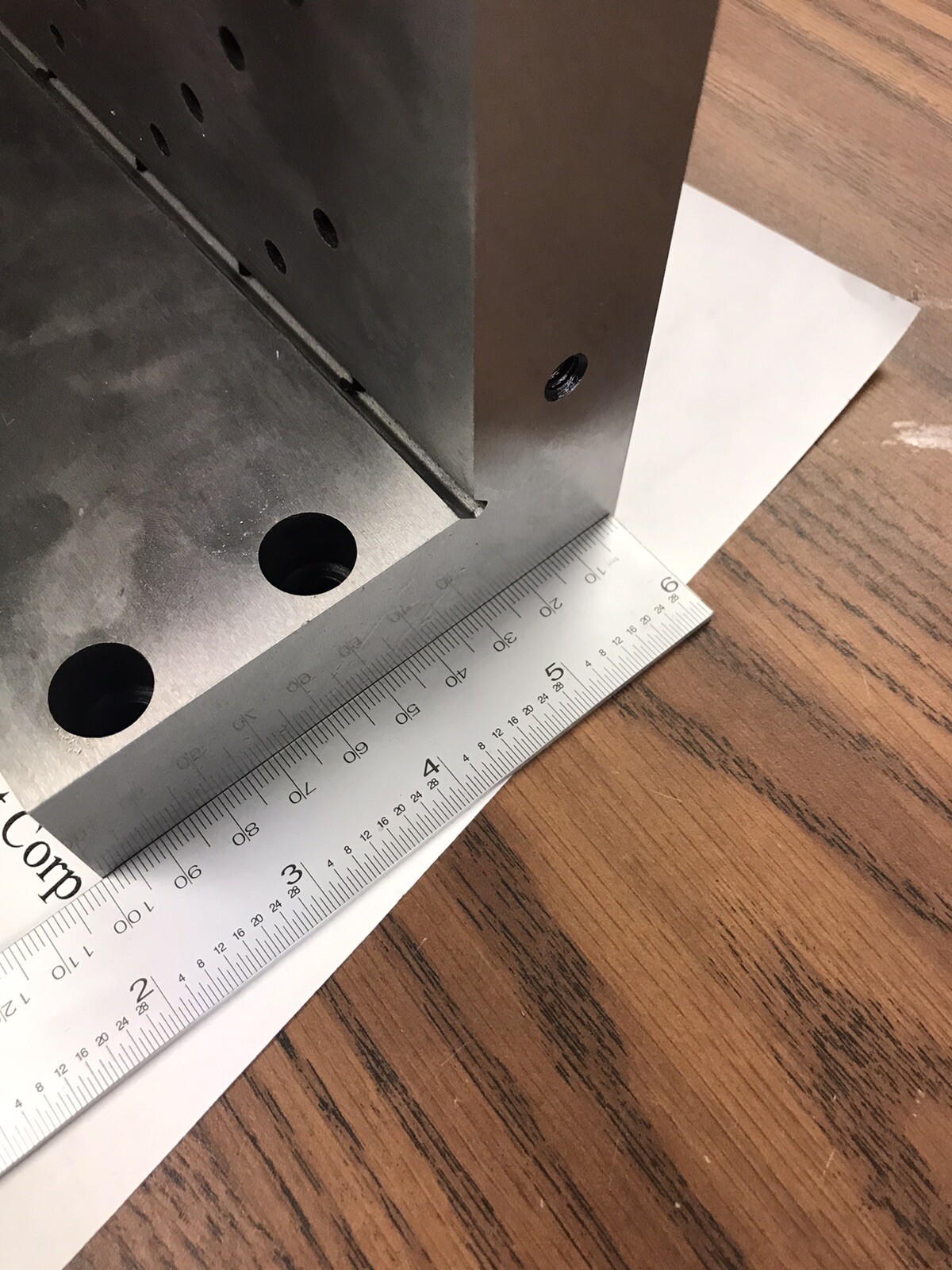 ANGLE PLATE 6x6x4x1-1/4" Precision Ground w. tapped holes 0.0002" #PGAP-664-New