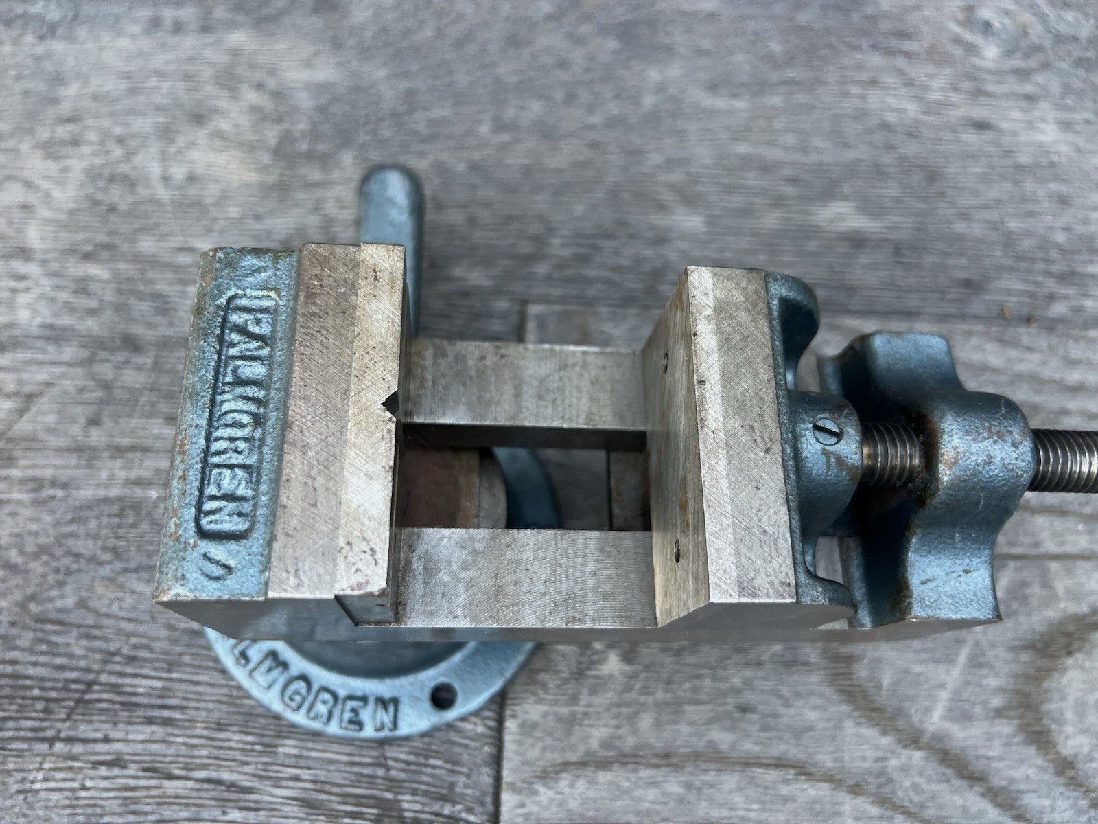 Vintage Palmgren Drill Press Vise w/ Cast Iron Swivel Base/Stand - 2.5" Jaws