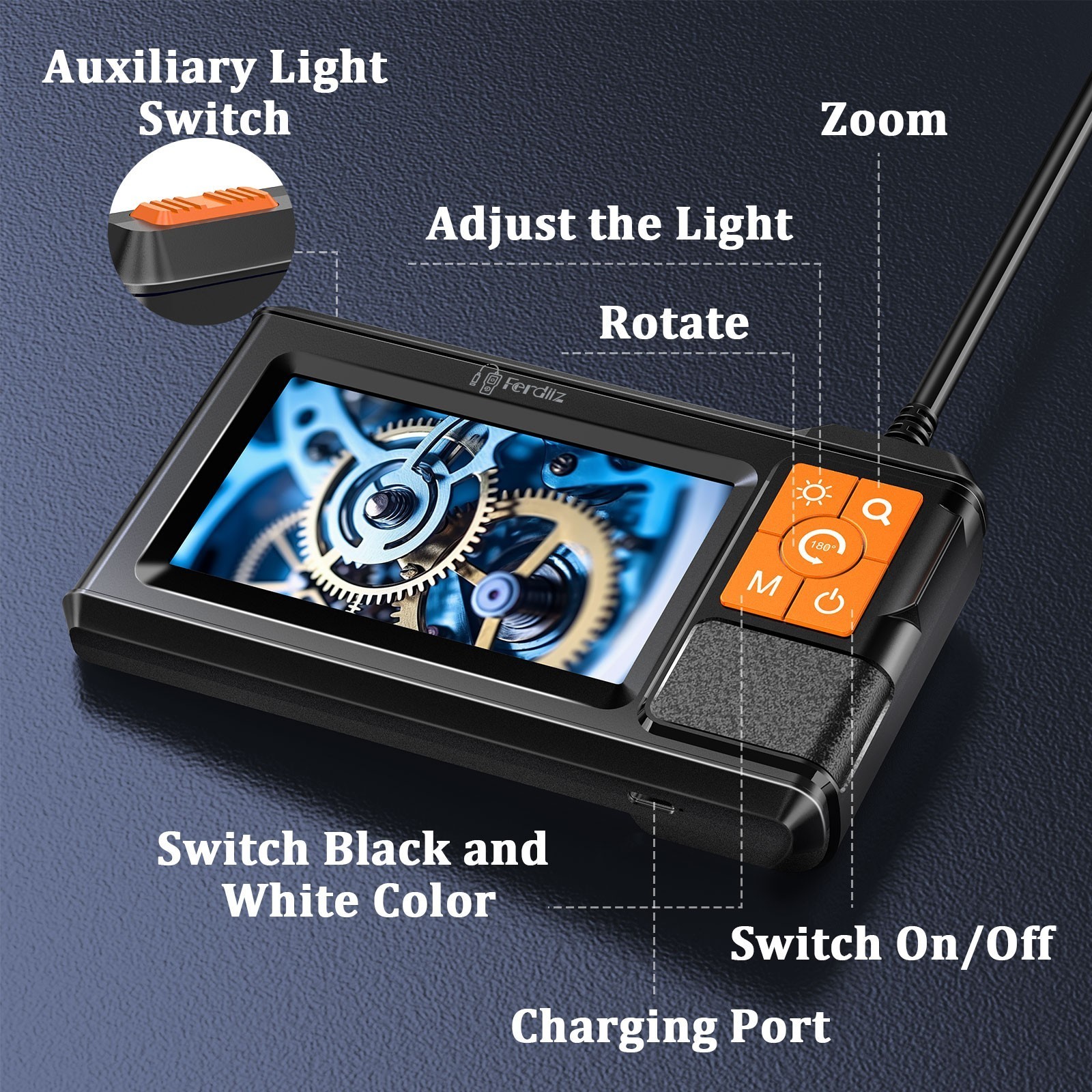 🔥1080P HD LED Handheld Industrial Endoscope Borescope Inspection Snake Camera