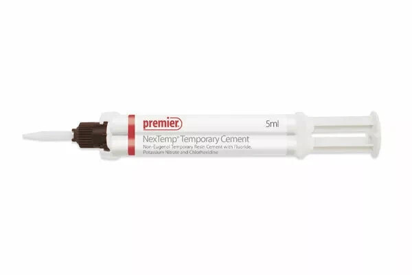 Premier Dental NexTemp OPAQUE Temporary Resin Cement 5ml Automix Syringe + Tips