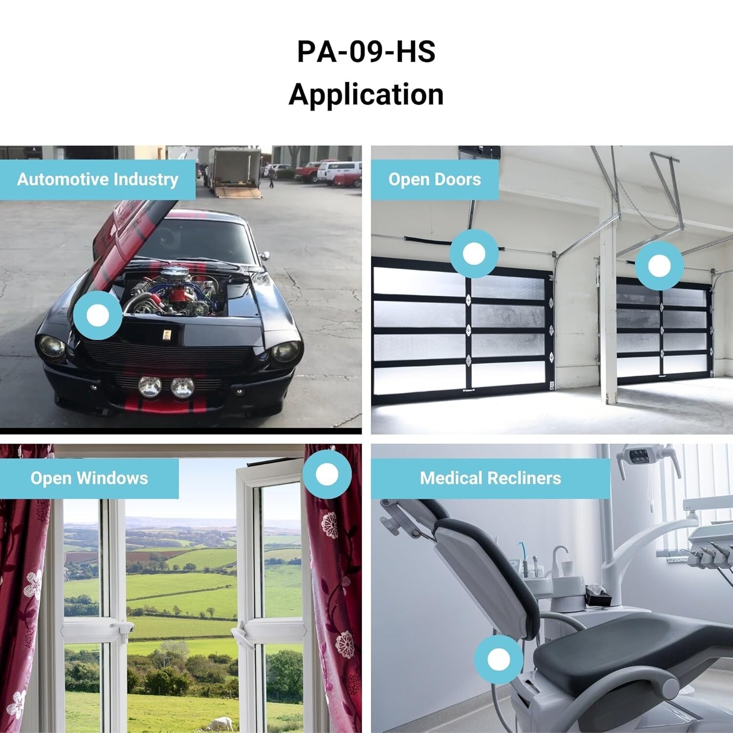 24V Industrial Mini Linear Actuator with Hall Effect (2"-40", 330 lbs), PA-09-HS