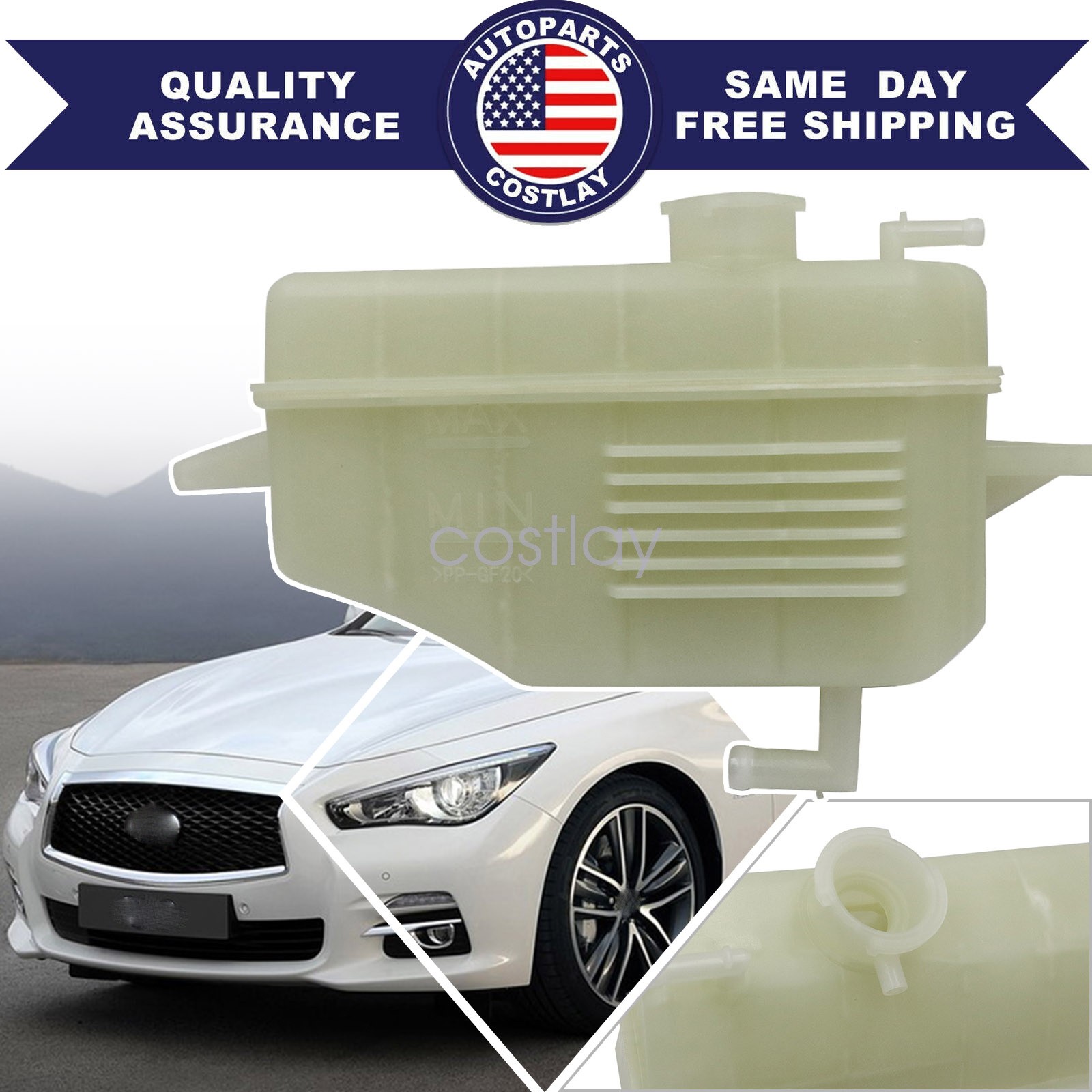 Coolant Reservoir Expansion Tank FOR Infiniti Q50 2014-2015 3.7L 3.5L 217104GN0A