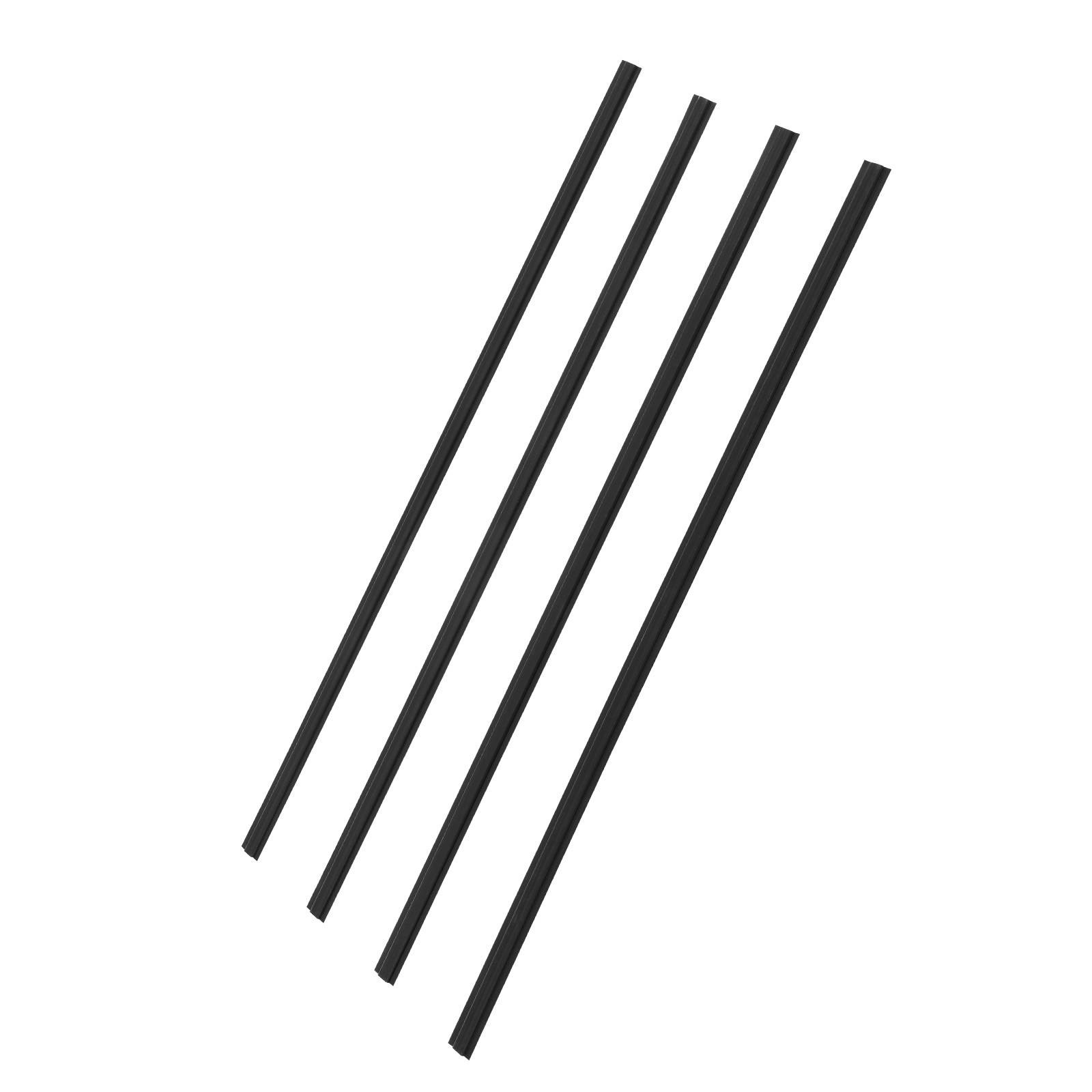 Chain Link Fence Privacy Slats Double-Wall with Wings for 6' High Fence Black