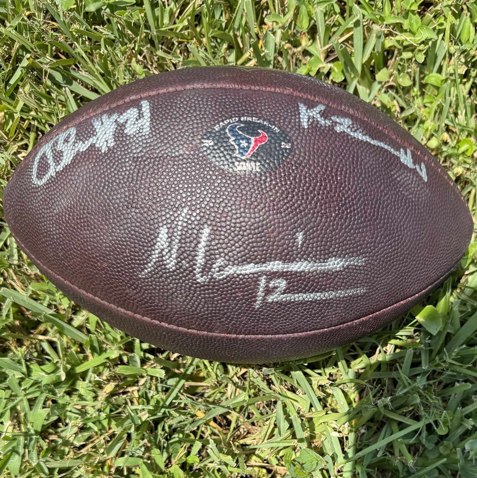 🏈Nico Collins, Calen Bullock, Kamari Lassiter Signed Texans Practice USED Ball