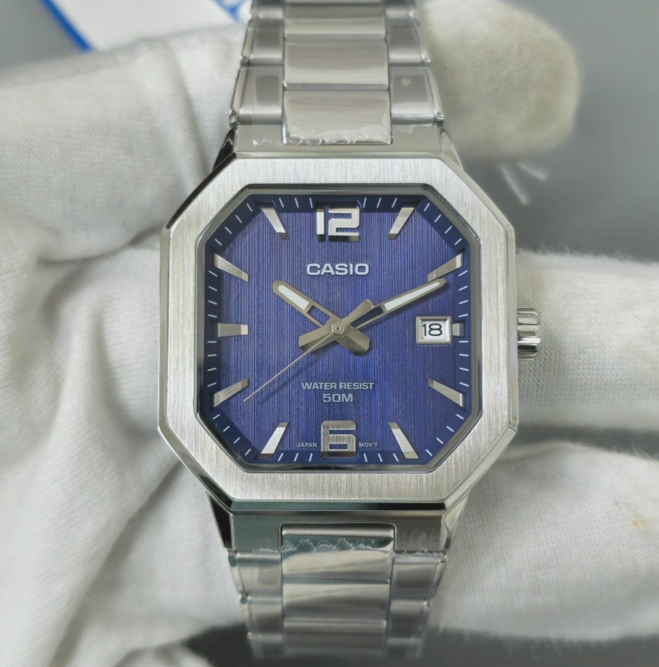 CASIO MTP‑B195 Series MTP-B195D-2A Blue Dial Analog 38 mm New Men’s Watch