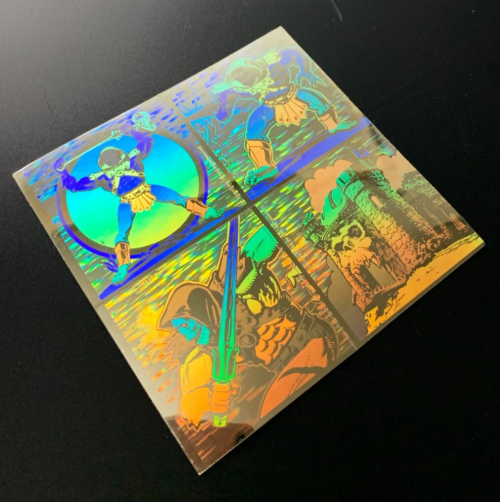 RARE VINTAGE HE MAN HE-MAN DC COMICS hologram holographic sticker decal 1983