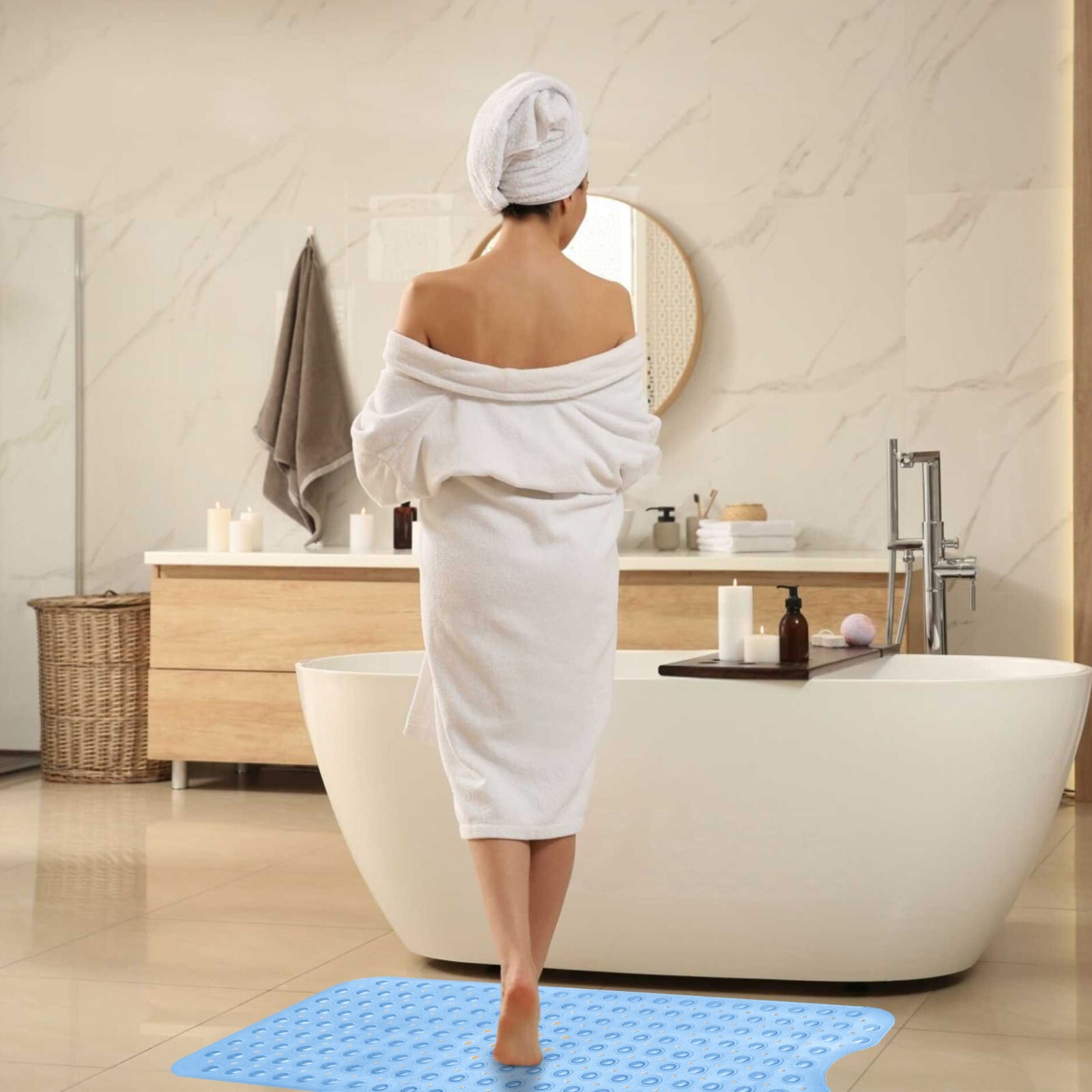 Non Slip Bathtub Mats Suction Cups Washable Bathroom Inside Shower Mat Anti Mold