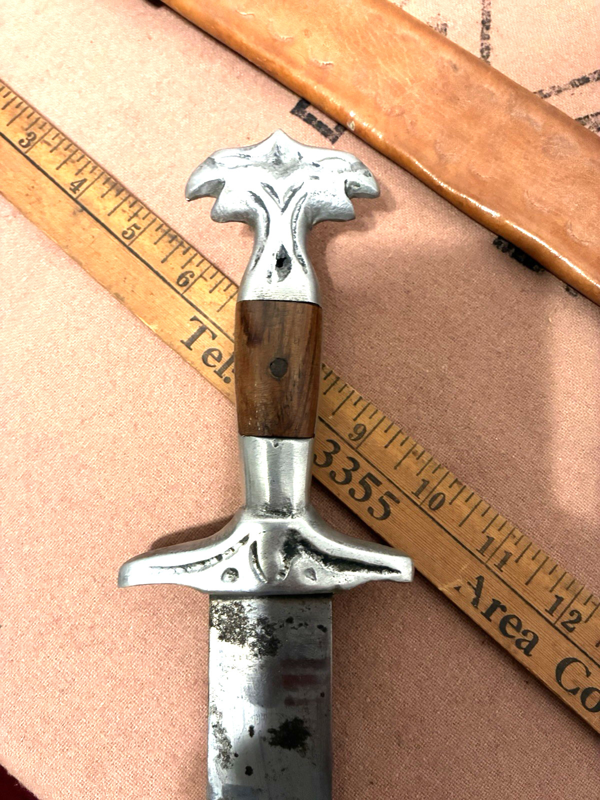 Oaxaca Mexican Machete Double Eagle Head with leather sheath