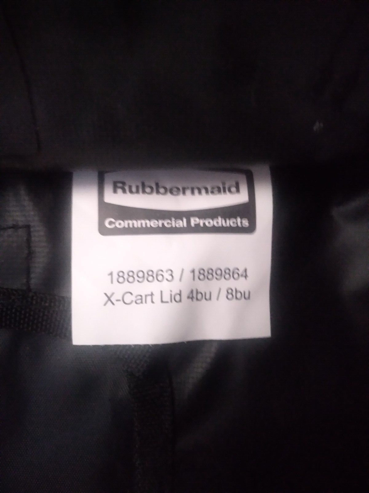 Rubbermaid 1889863 Collapsible Black X-Cart Cover – 4 bushel New