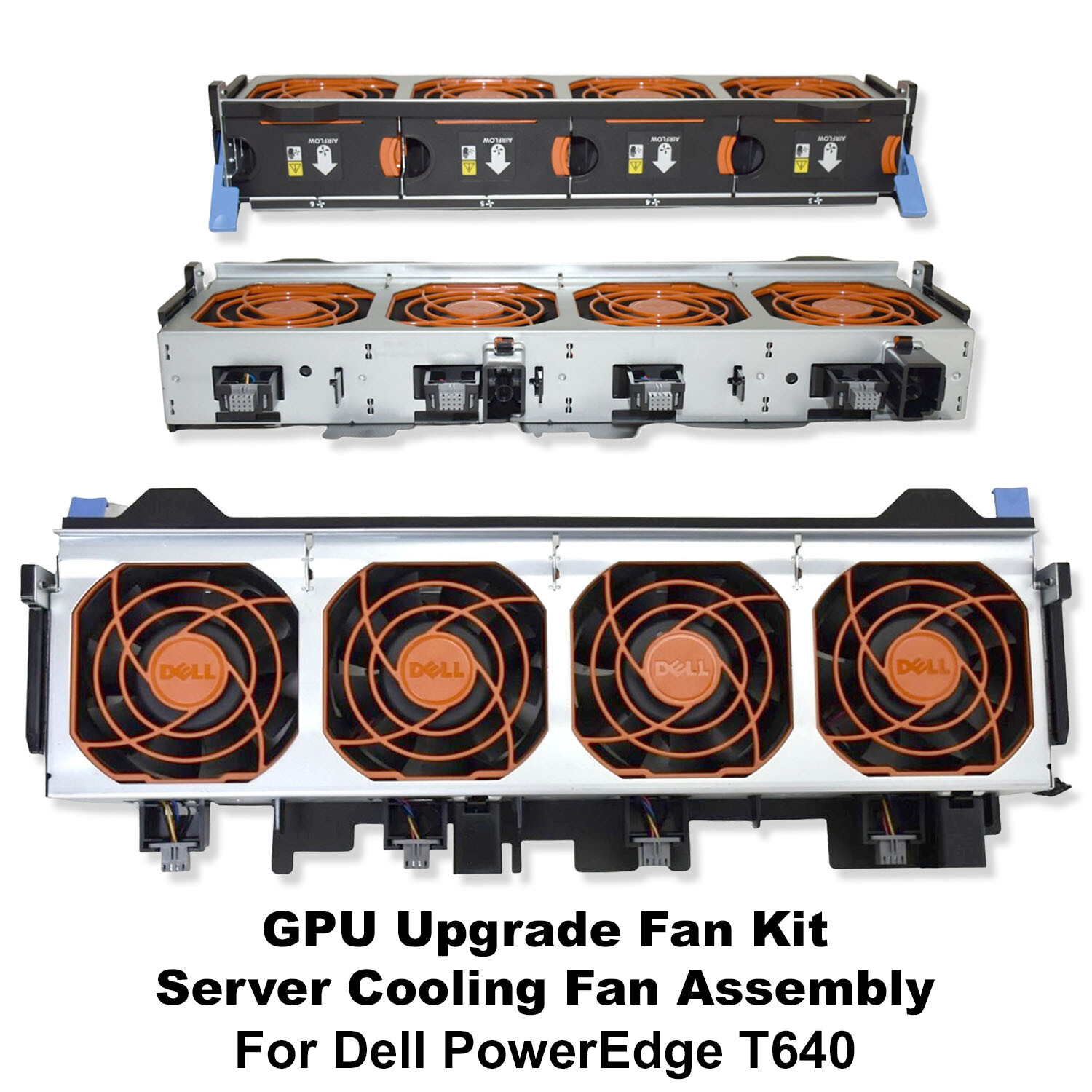 Dell PowerEdge T630 T640 Server GPU Cooling 12V 4-Fan Cage Assembly 6KK42 NR6CV
