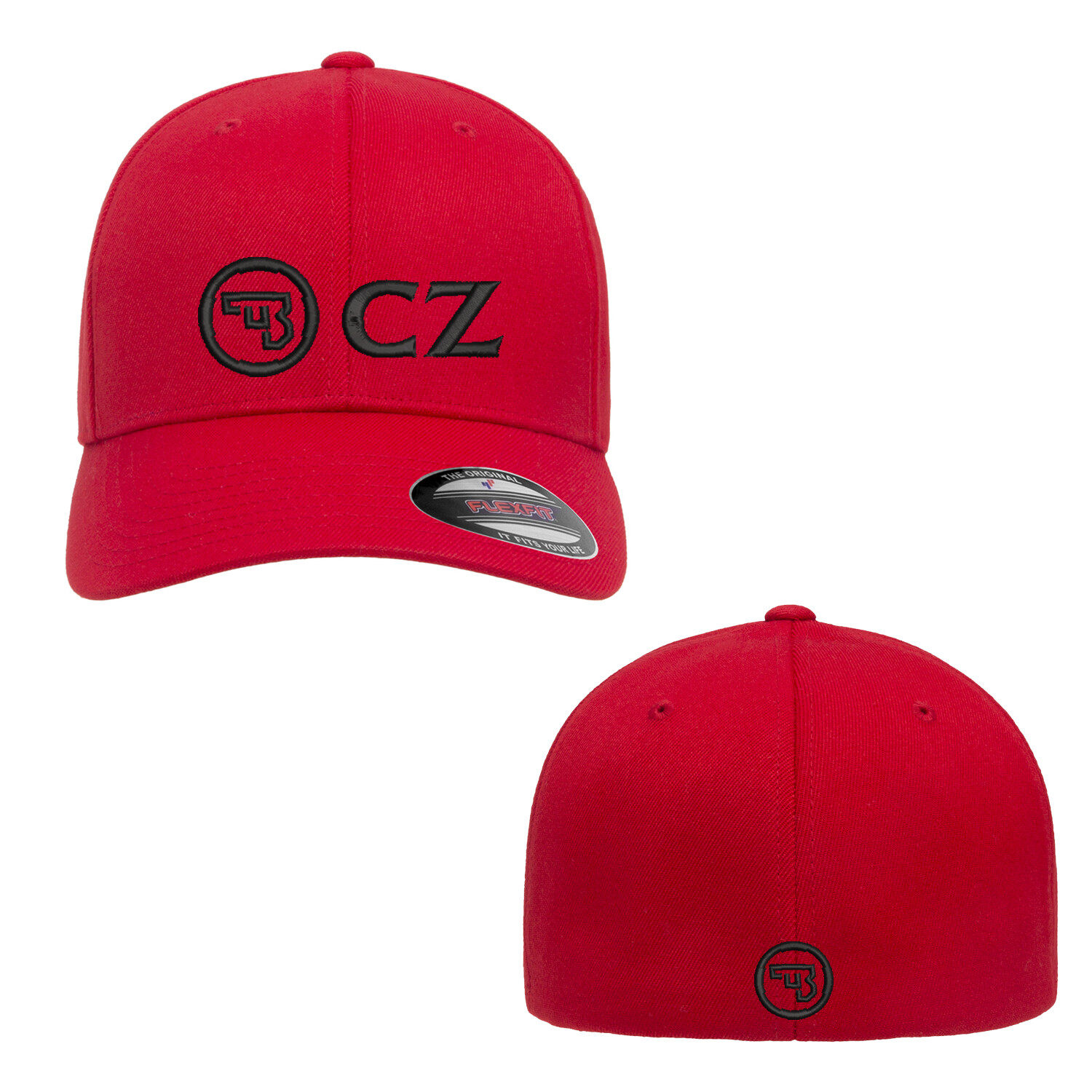 CZ Logo Embroidered Flexfit Hat Front and Back Stitch, Various Colors Available