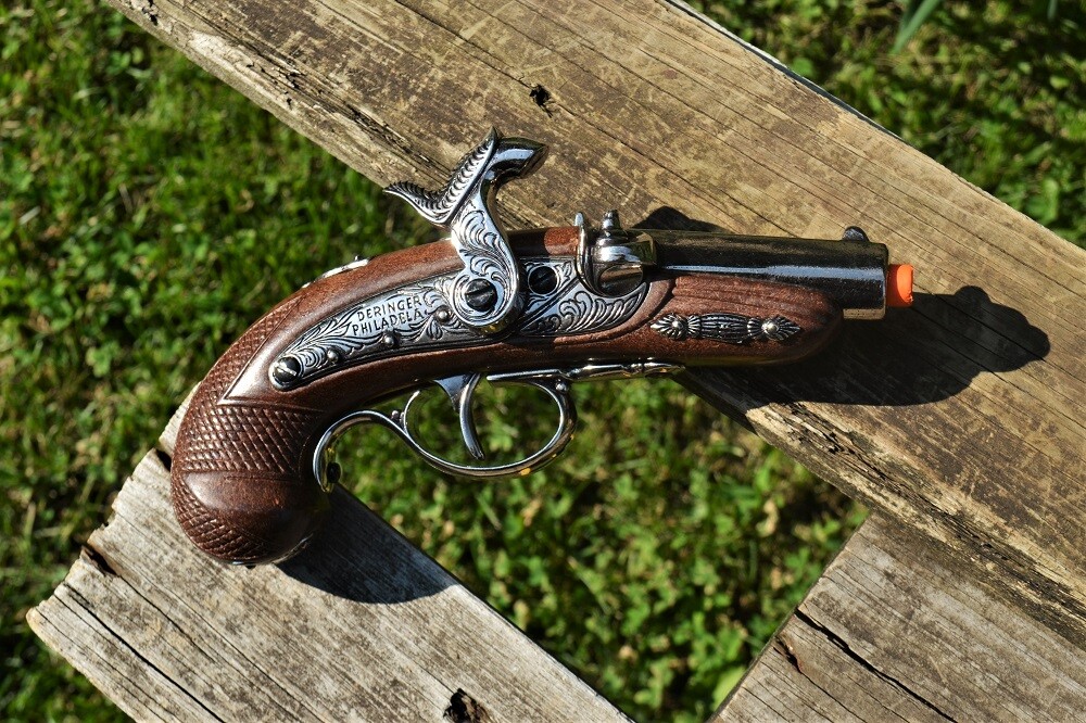 1862 Baby Philadelphia Derringer - Civil War Lincoln Assassination Denix Replica