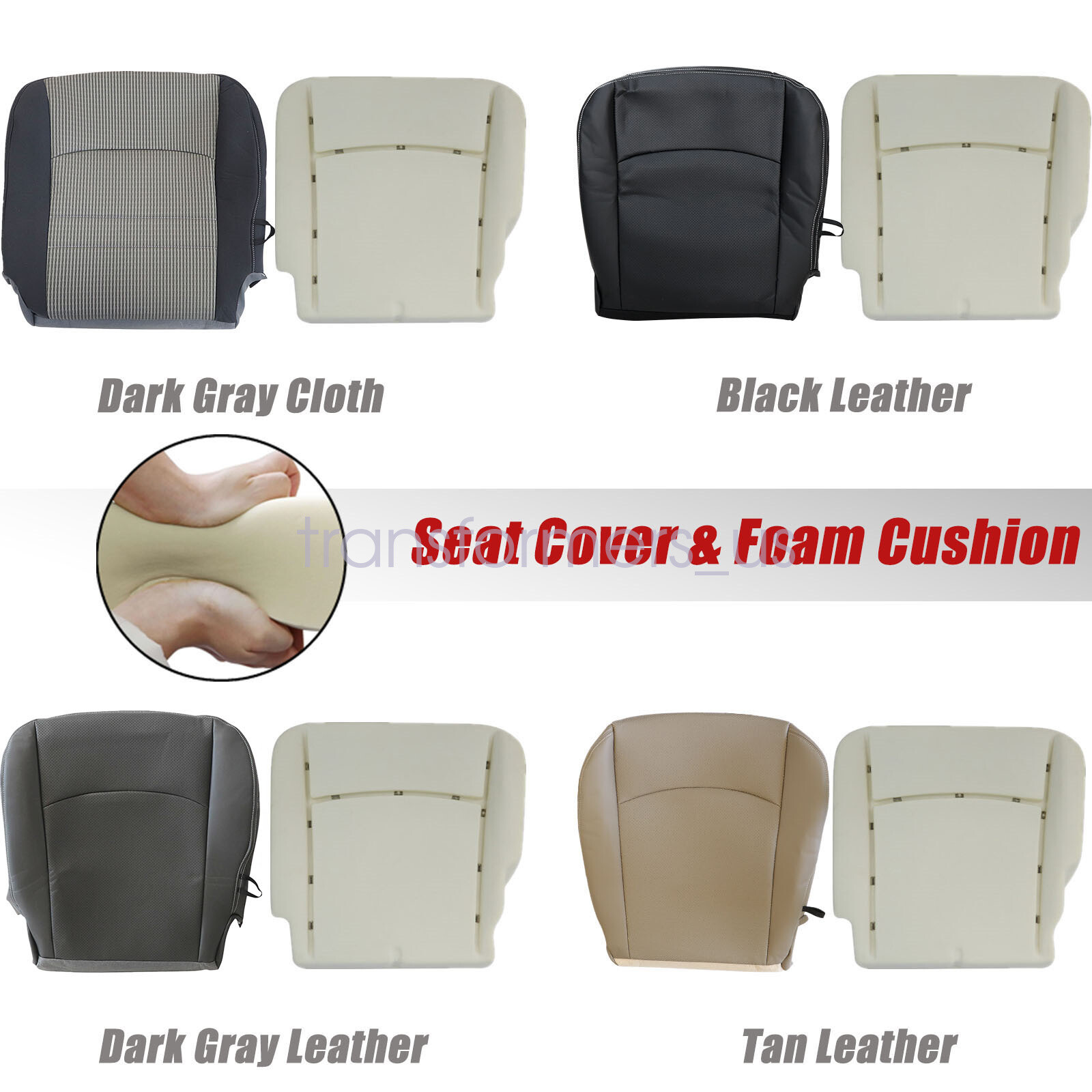 Driver Bottom Seat Cover / Foam Cushion For 2009-2012 Dodge Ram 1500 2500 3500