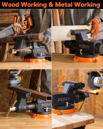 PONY 6 Inch Heavy Duty Bench Vise 8800LBS Clamping Force Pro Workshop Workbench