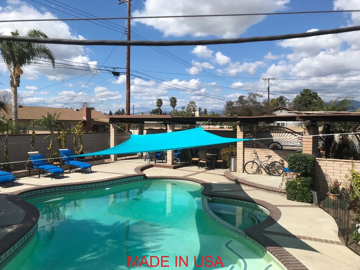 Custom Curved Rectangular Sun Shade Sail UV Blocking Outdoor Canopy Awning Patio