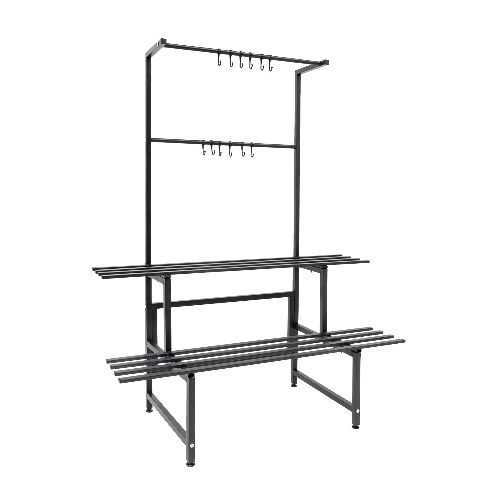 2 Shelves Plant Stand Carbon Steel Plant Holder Flower Pot Potted Holder Rack
