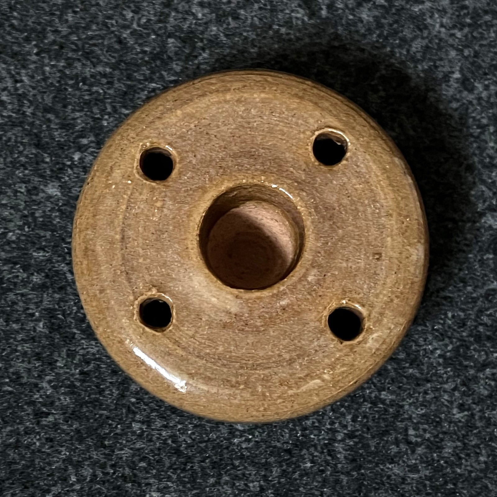 Handmade Art Pottery Inkwell Clay Small Vintage