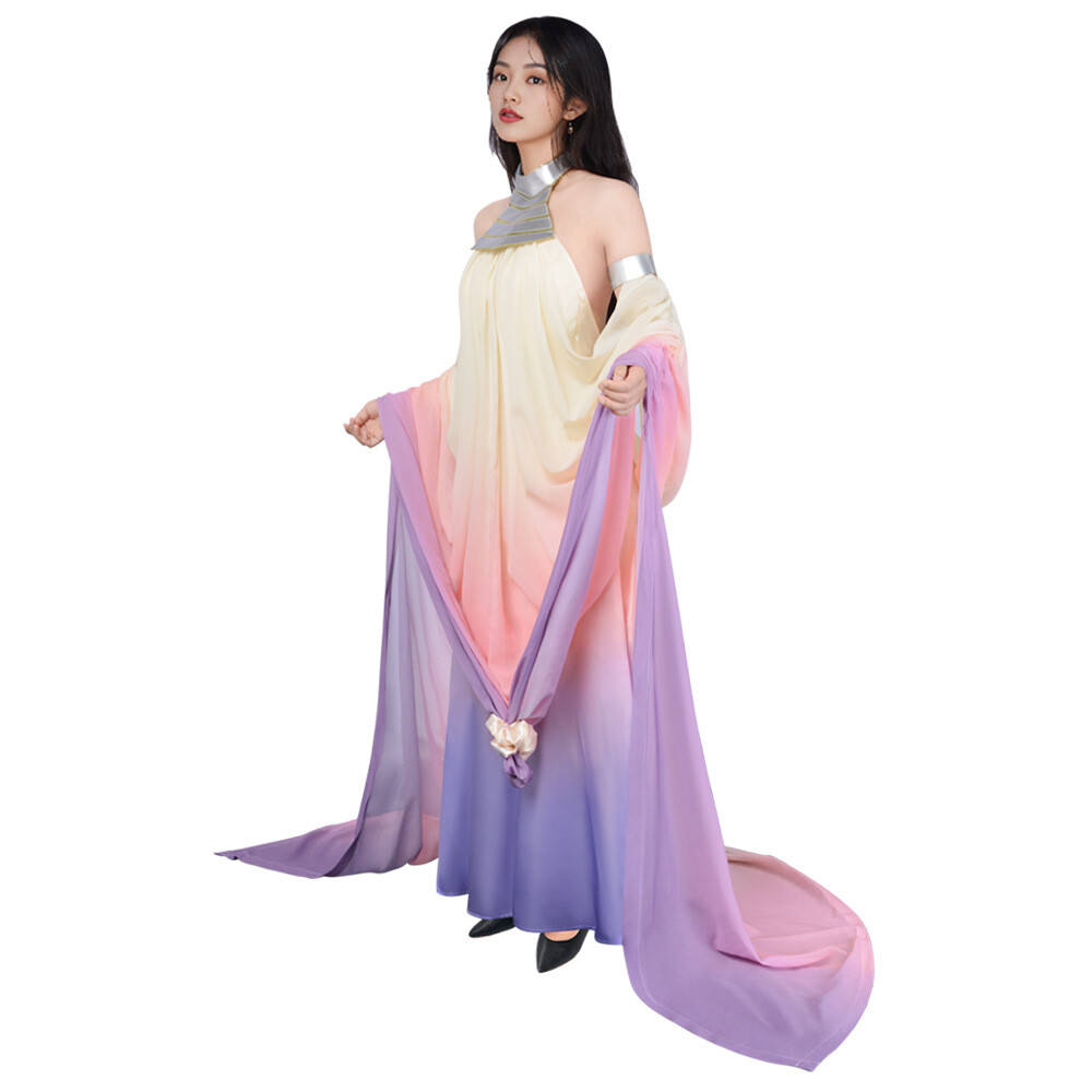 Padme Amidala Cosplay Costume Lake Dress Space Battle Suit Queen Padme Amidala