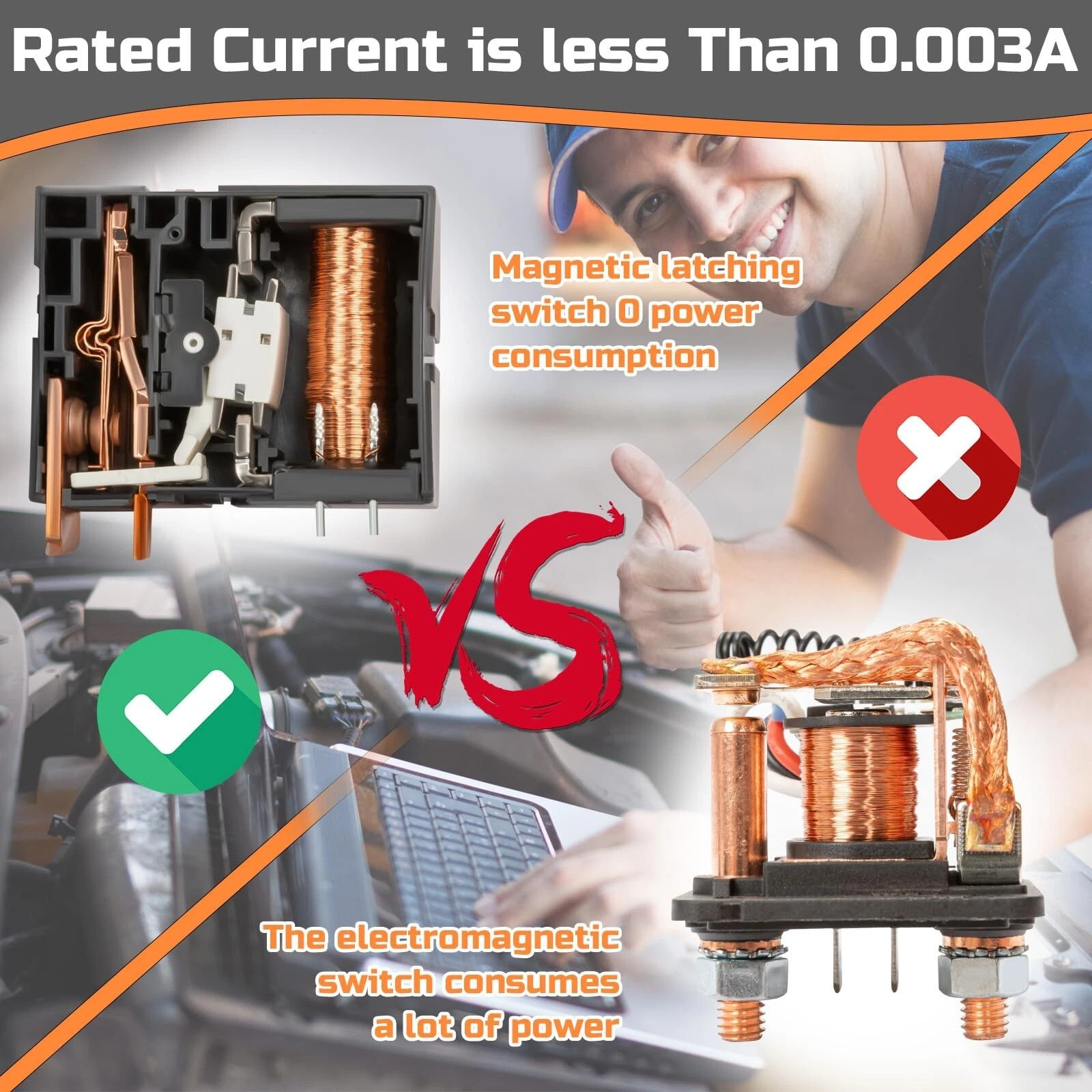 Remote Battery Disconnect Switch 12v, 240A Upgrade Smart Voltage Kill Switch