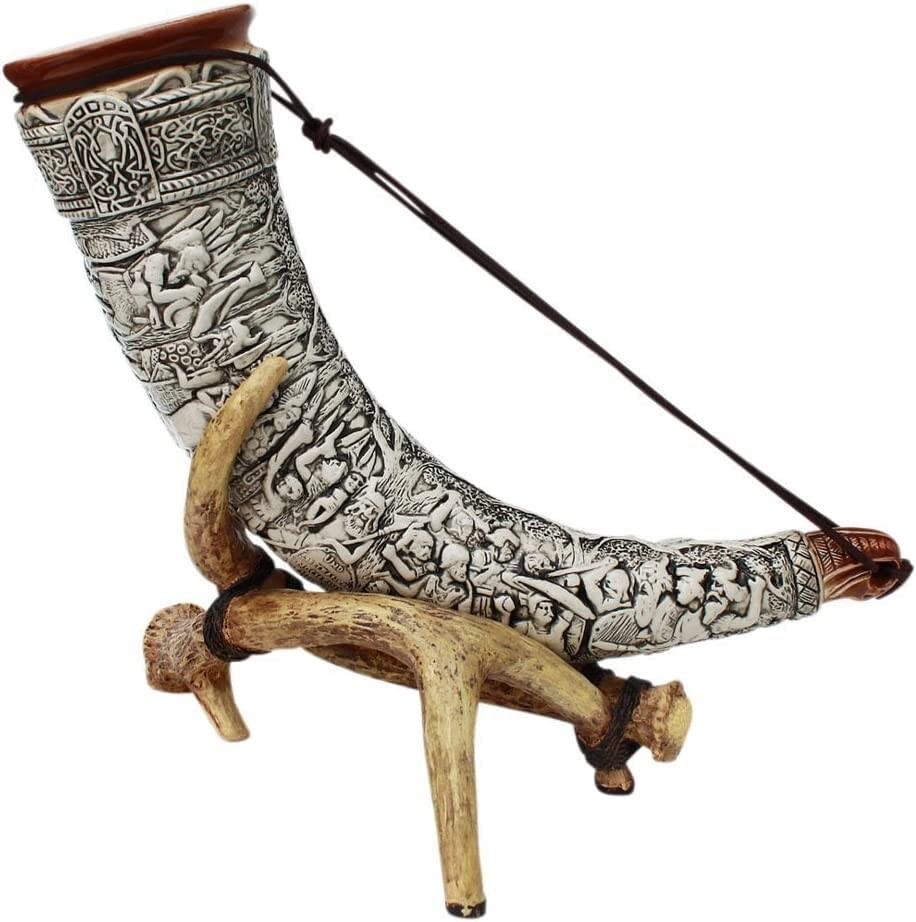 Peter Duemler Germanen Horn with Stand by Thewait Germany