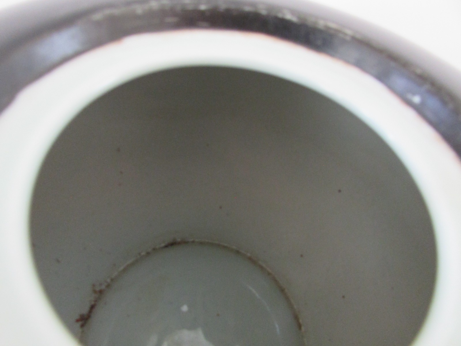 VTG Neiman Marcus Hong Kong Asian Chinoiserie Black Koi Qing Ginger Jar