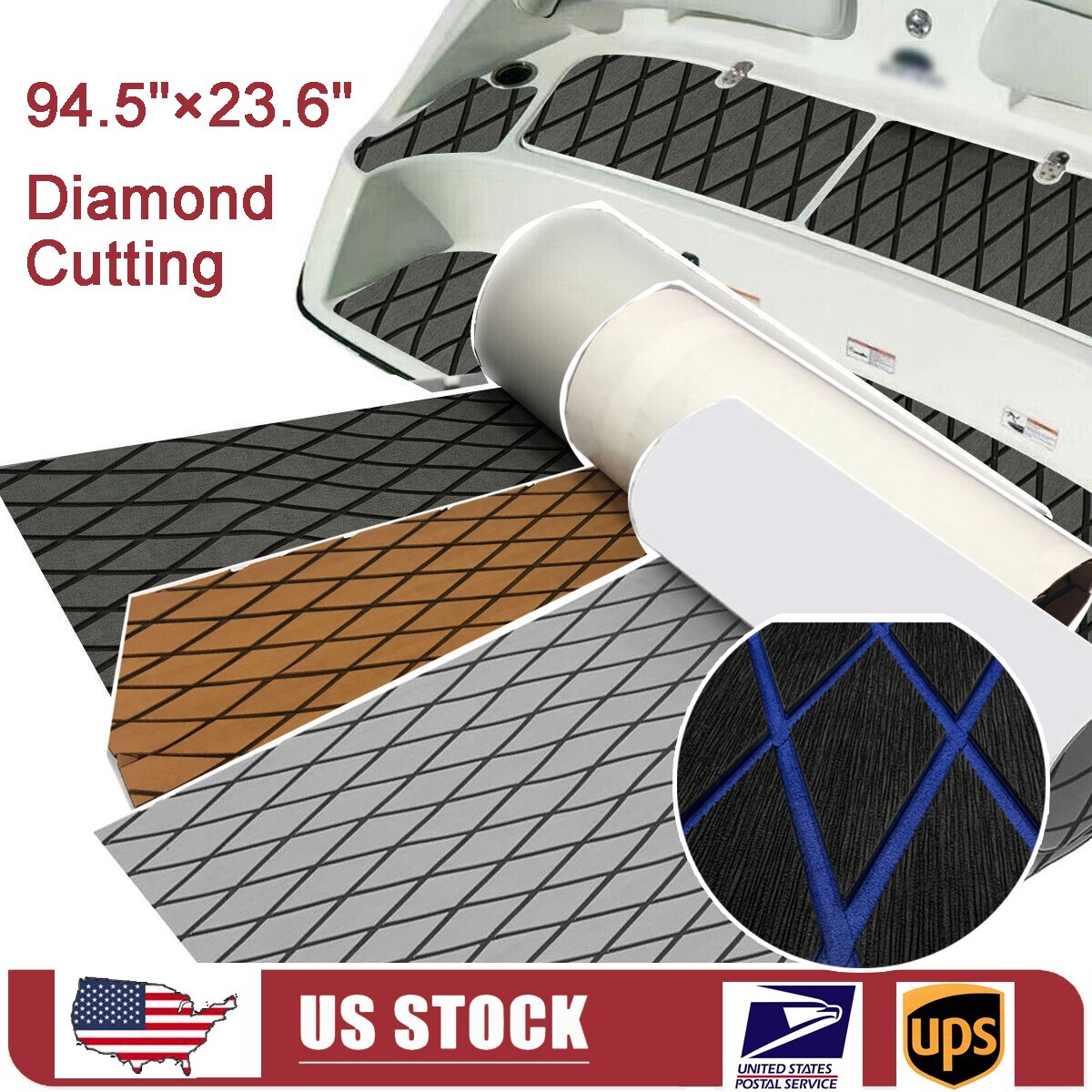 Diamond Type EVA Foam Boat Flooring Sheet Mat Nonslip Marine Sea Decking Carpet