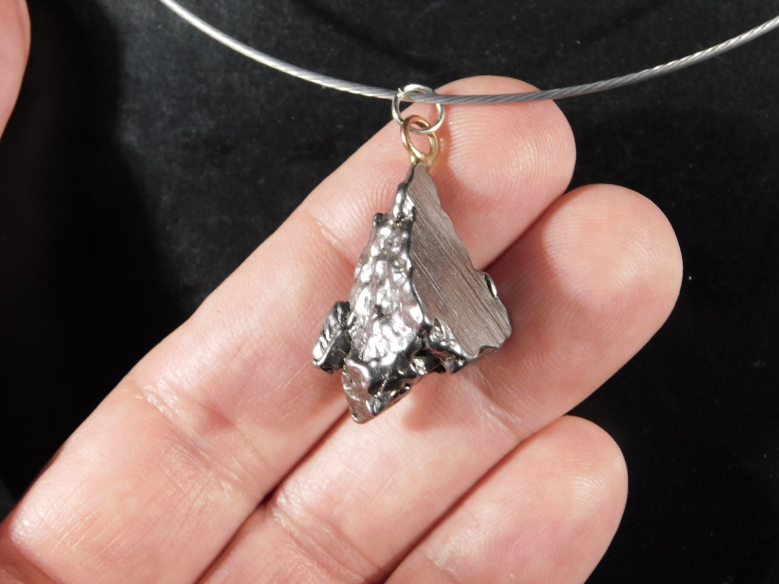 CAMPO Del Cielo METEORITE Pendant or Necklace...a Falling Star! Argentina 3.55