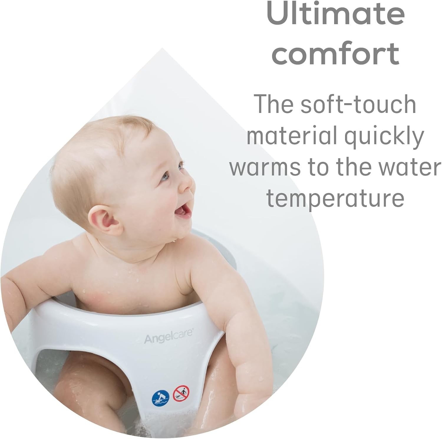 Angelcare - Baby Bath Seat - Soft Touch Support - Water Level Indicator - Fixati