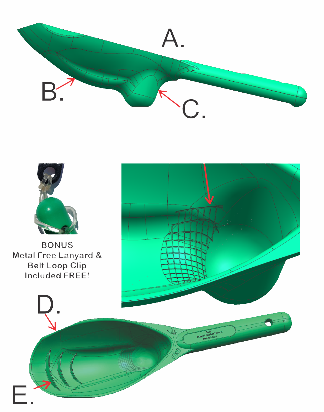 NEW Doc's Exclusive Gold PIT™ Treasure Scoop portable gold pan REVOLUTIONARY!