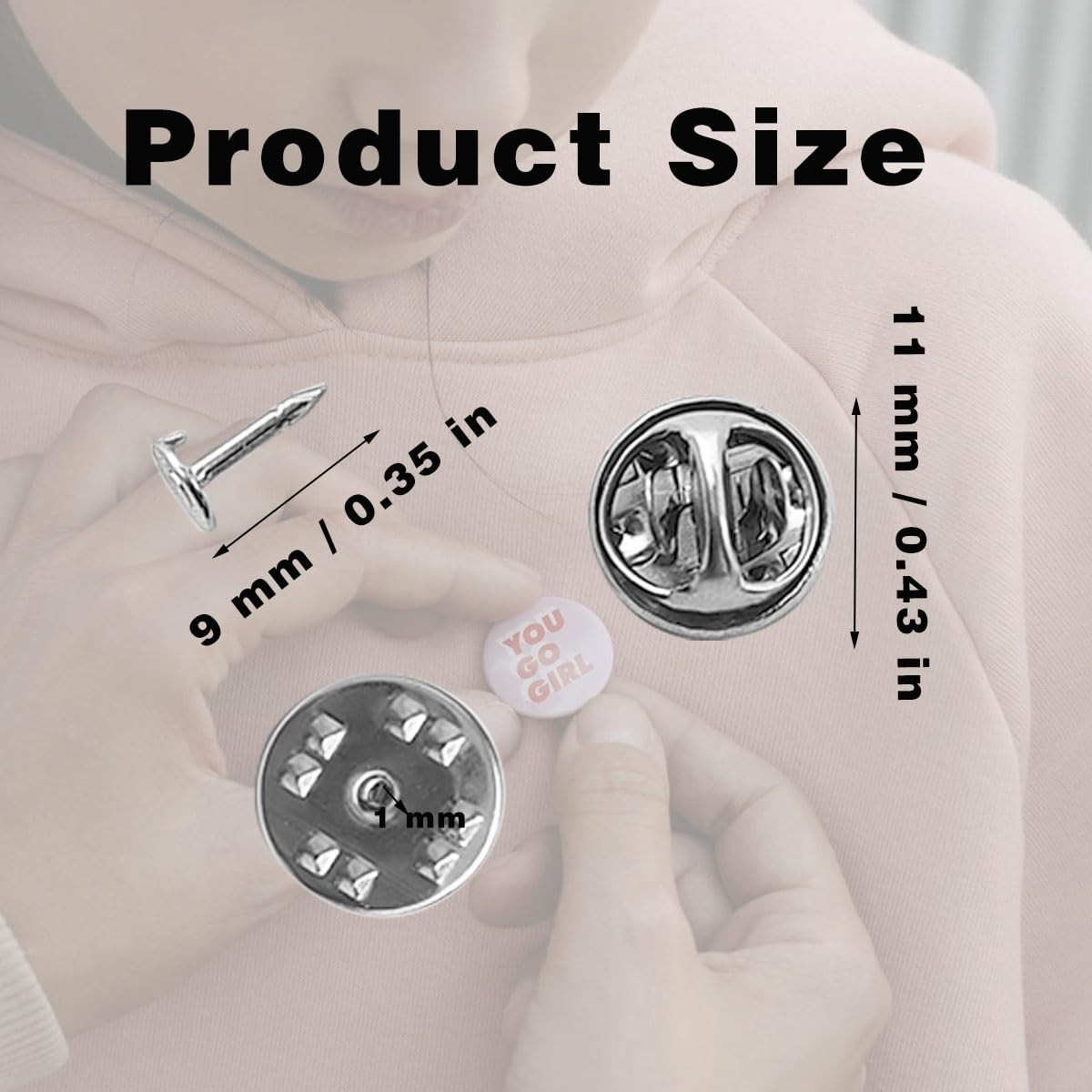 100 PCS Metal Locking Pin Backs Replacement, Butterfly Tie Tacks, Pin Keepers...