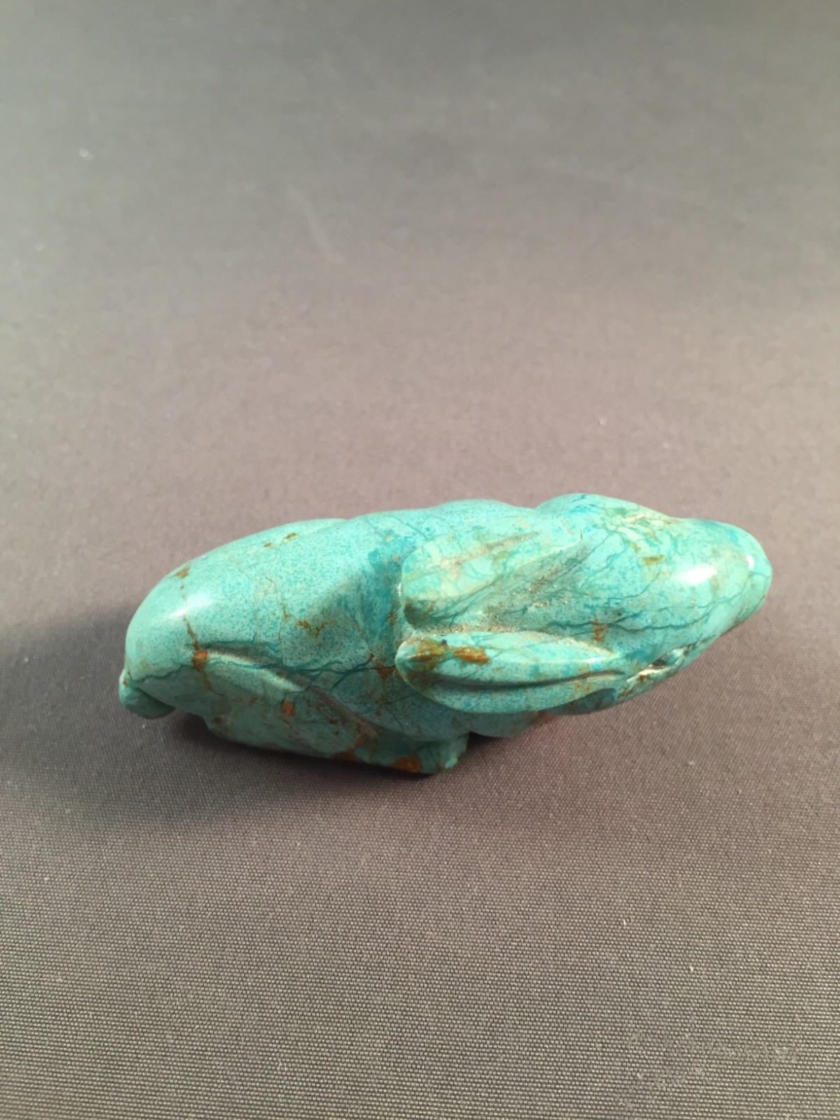 HAND CARVED TURQUOISE RABBIT